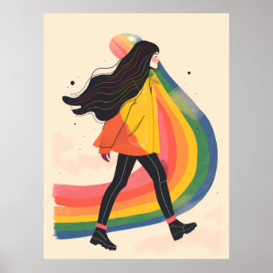 regnbågsflicka, Gay Lesbisk, pride Poster