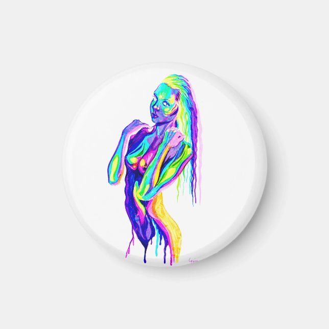 Regnbågsflicka Magnet (Framsidan)