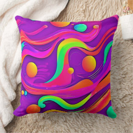 Regnbågsflöde: Roligt av Abstrakt Kudde