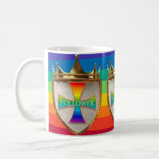 Regnbågsföljare Crest Kaffe Mugg