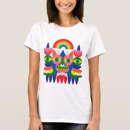 Regnbågsfolk Mask Fasadkonst T Shirt