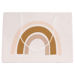 regnbågsformad presentväska i rosa neutralter på f