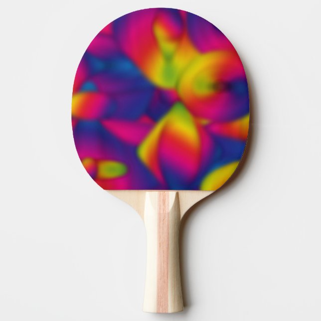 Regnbågsformgivning blå insida pingisracket (Baksidan)