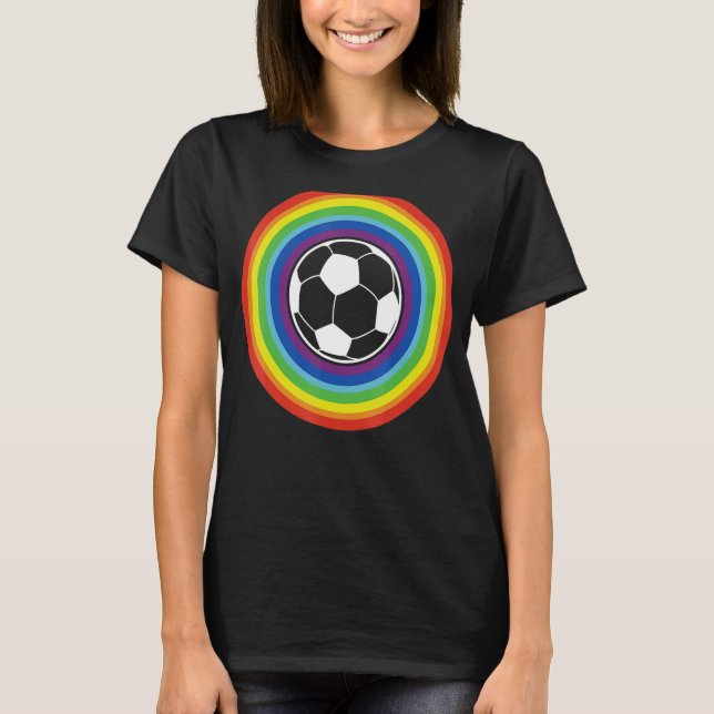 Regnbågsfotboll - HBT T Shirt (Framsida)