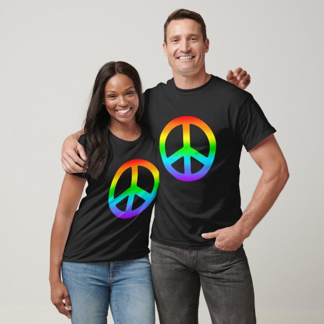 Regnbågsfredsskjorta T-shirt (Unisex)
