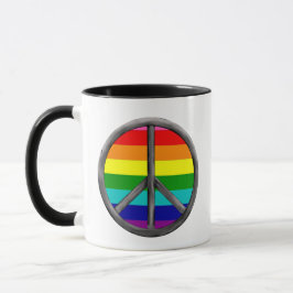 Regnbågsfredstecken HBTQ-stolthetssymbolgåva Mugg