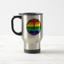 Regnbågsfredstecken HBTQ-stolthetssymbolgåva Resemugg
