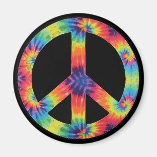 Regnbågsfredstecken Hippie-magnet Magnet