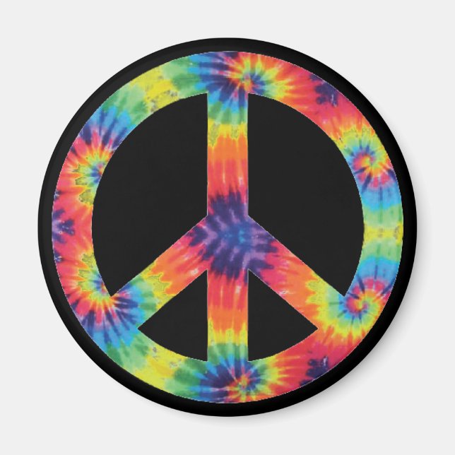 Regnbågsfredstecken Hippie-magnet Magnet (Framsidan)