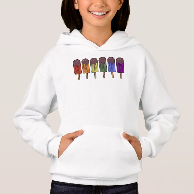 Regnbågsfryst Poppparad T Shirt (Framsida)