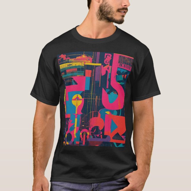 Regnbågsfusion: Multifärgadens utformning" T Shirt (Framsida)