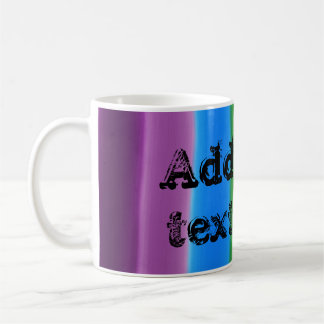 regnbågsfyllning, Lägg till din text här Kaffemugg