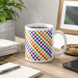 Regnbågsgeometrisk Jumbo Mugg
