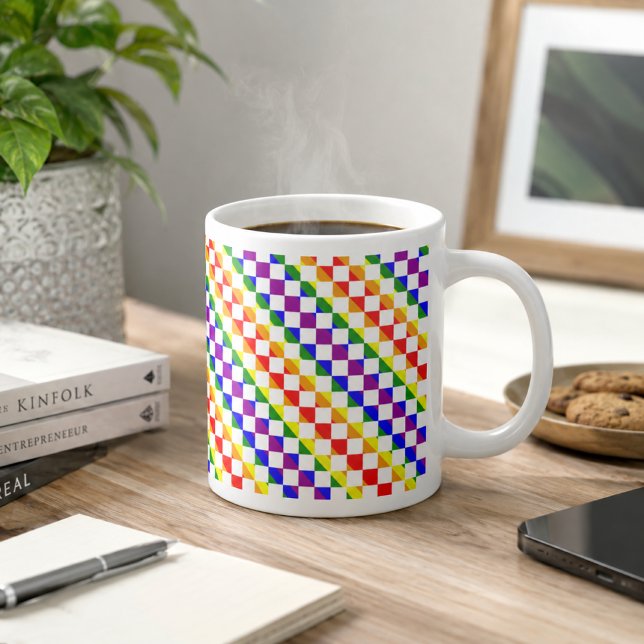 Regnbågsgeometrisk Jumbo Mugg (Skapare uppladdad)