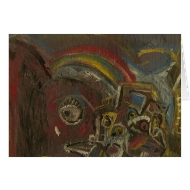 Regnbågsglädje Hälsningskort (Framsidan Horizontal)