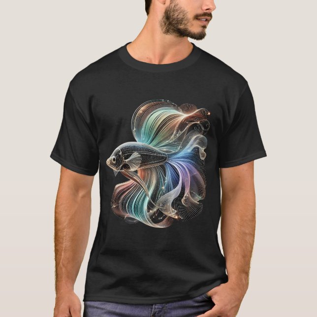 regnbågsglasfisk t shirt (Framsida)