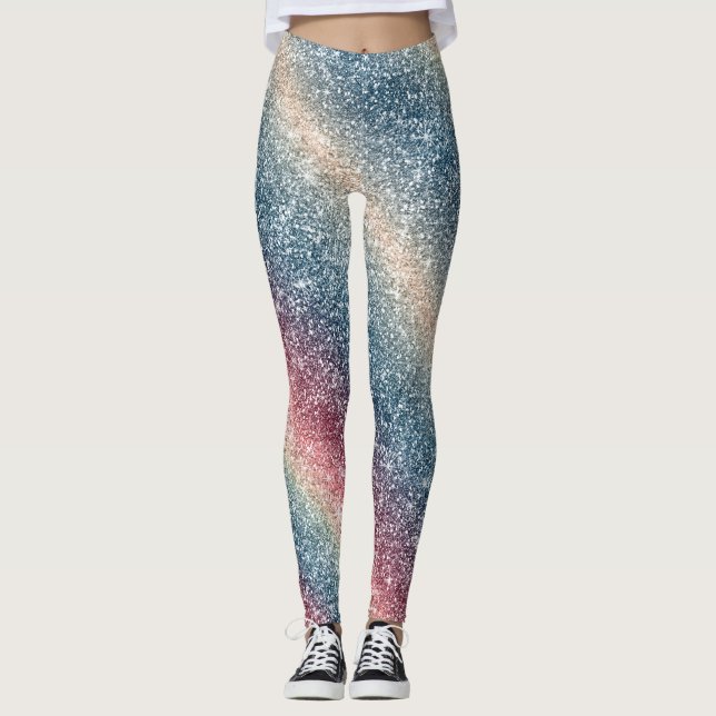 Regnbågsglitter  leggings (Framsida)