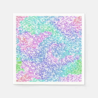 Regnbågsglitter Pappersservett