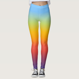 Regnbågsgradient Färgglada Ombre Atletiska Leggings