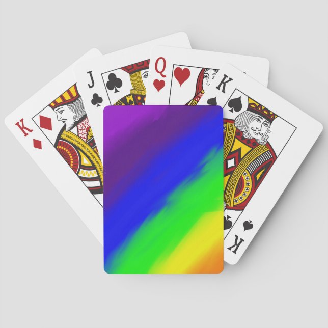 Regnbågsgradient Konstnärliga Spelkort (Baksidan)