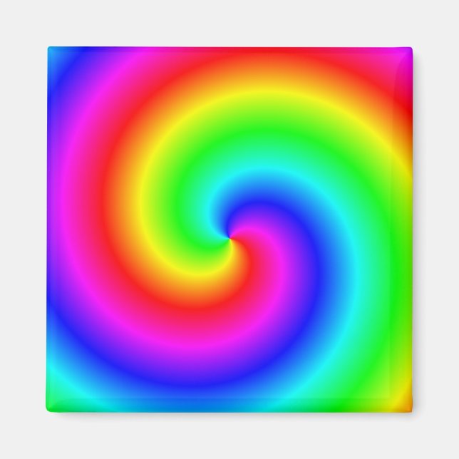 Regnbågsgradient spiral magnet (Framsidan)
