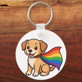 Regnbågshattvalp – HBTQ++ stolthet design Nyckelring