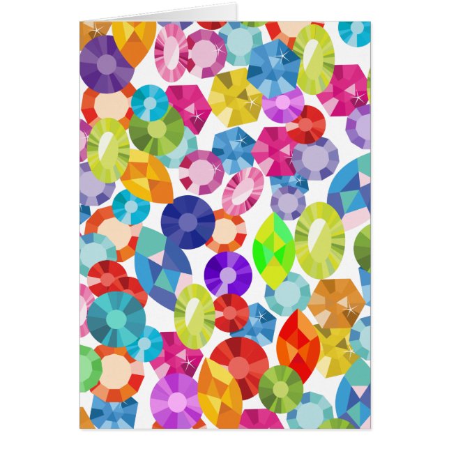 regnbågshhinestoner hälsningskort (Framsidan)