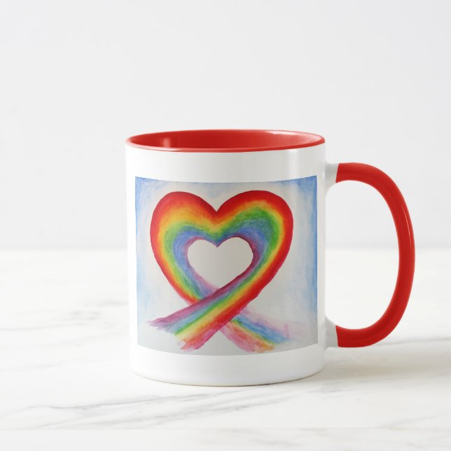 REGNBÅGSHJÄRTA KAFFEKOPP (Höger)