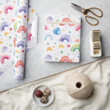Regnbågsinpackningspapper, Färgglatt presentpapper