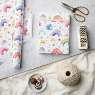 Regnbågsinpackningspapper, Färgglatt presentpapper