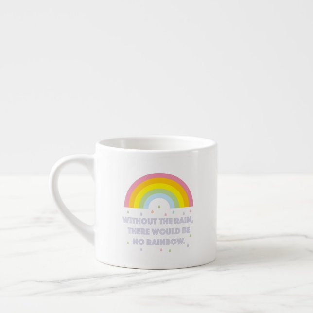 Regnbågsinspiration och motiv citat espressomugg (Vänster)
