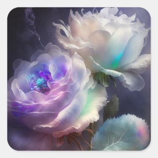 Regnbågsirisblommor Fyrkantigt Klistermärke