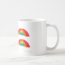 Regnbågskaffe kopp