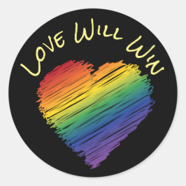 Regnbågskaraktär Runt Klistermärke