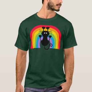 regnbågskatt rolig katt på regnbågen t shirt