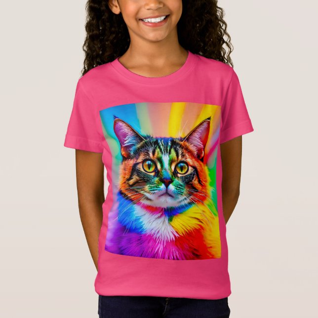 Regnbågskatten T Shirt (Framsida)