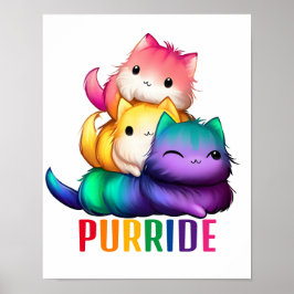 Regnbågskatter Purride Poster