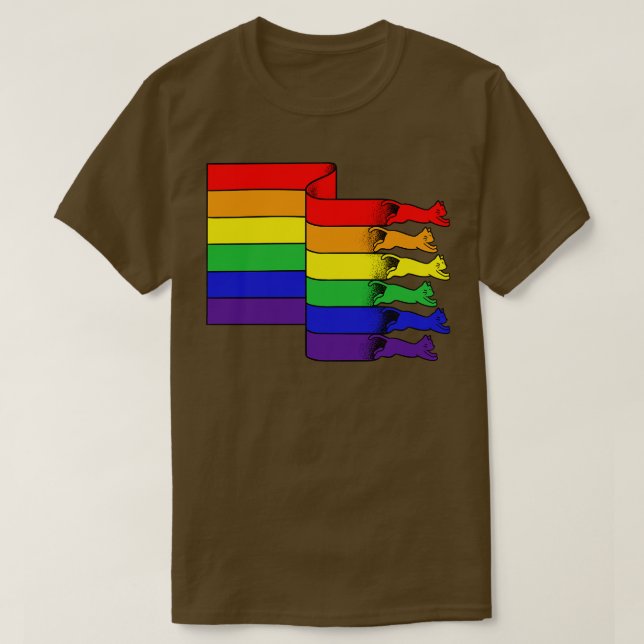 Regnbågskatter T Shirt (Design framsida)