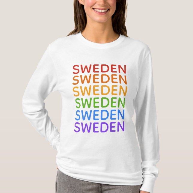 Regnbågskjortor för Sverige och jacka Tröja (Framsida)