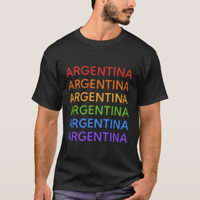 Regnbågskjortor i Argentina och jacka Tee (Framsida)