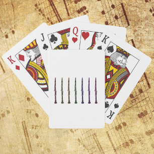 Regnbågsklarinett Design för Musiker Casinokort