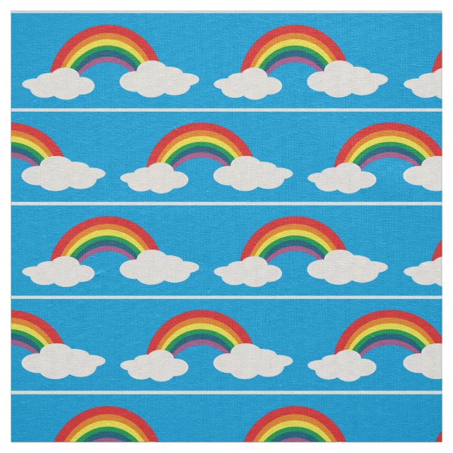 regnbågsklumpar akvblått tyg (Prov)
