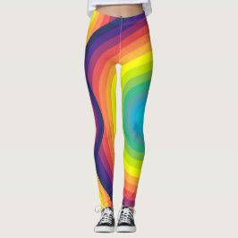 Regnbågskoncentrationscirkel Leggings