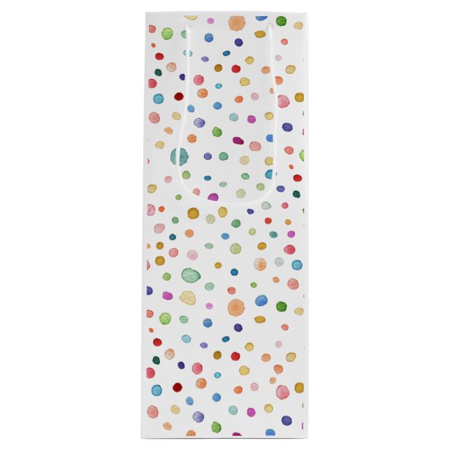 Regnbågskonfetti Watercolor Dots Gift Bag (Framsidan)