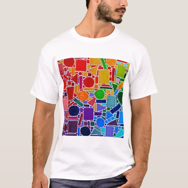 Regnbågskoppling i Färg-diagram. Modern Abstrakt A T Shirt (Framsida)