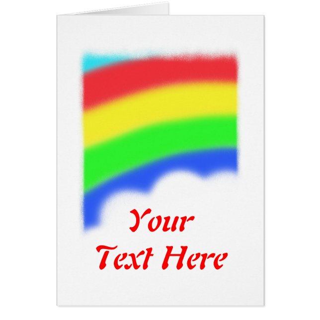 Regnbågskort Hälsningskort (Framsidan)