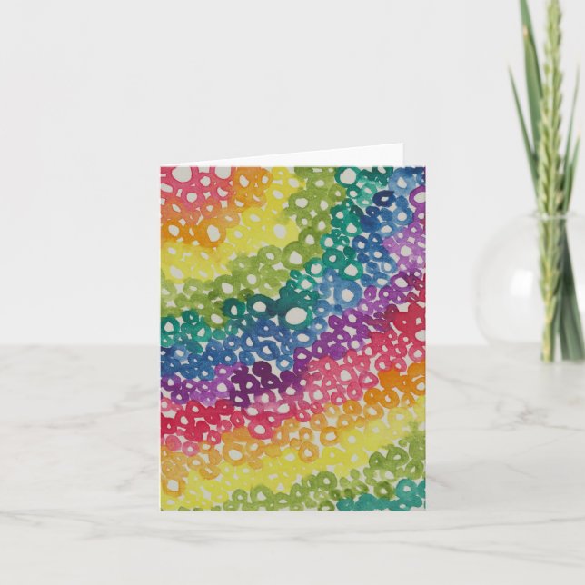 Regnbågskort Tack Kort (Framsida)