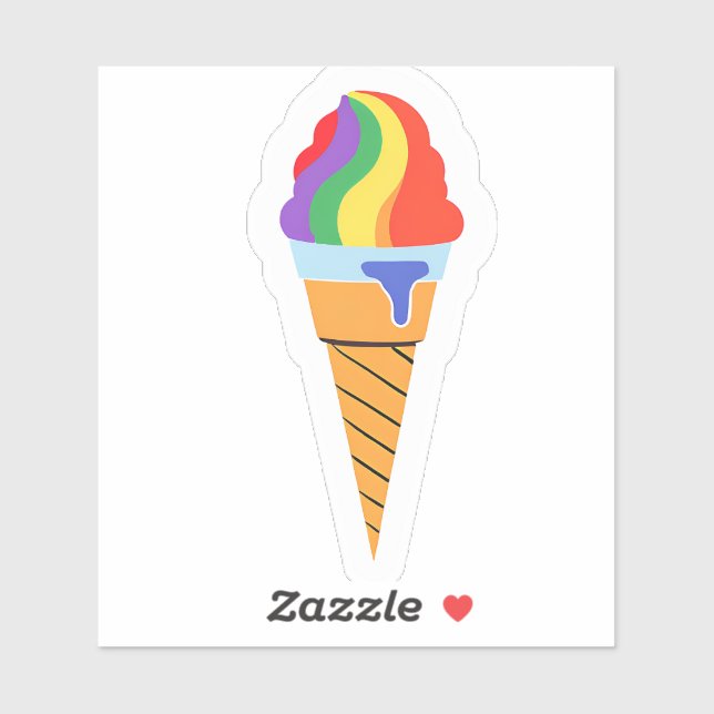 Regnbågskronkon Klistermärken (Ark)