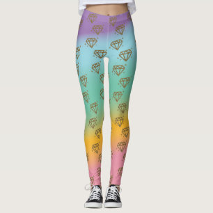 Regnbågslackor med diamant doll leggings