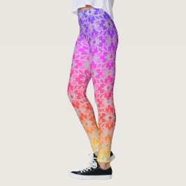 Regnbågslacksfjädrar Leggings